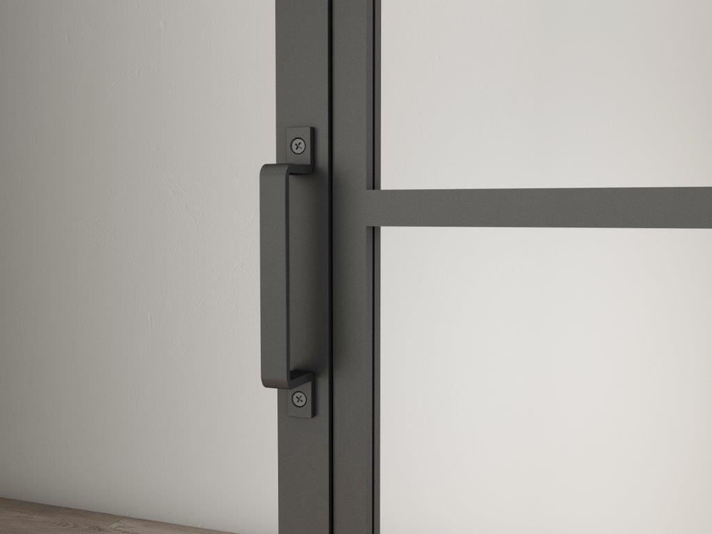 Schiebetür Schiebetürsystem Laufschiene Softclose Komplettset offen Glas Stahl - Bild 5 von 28