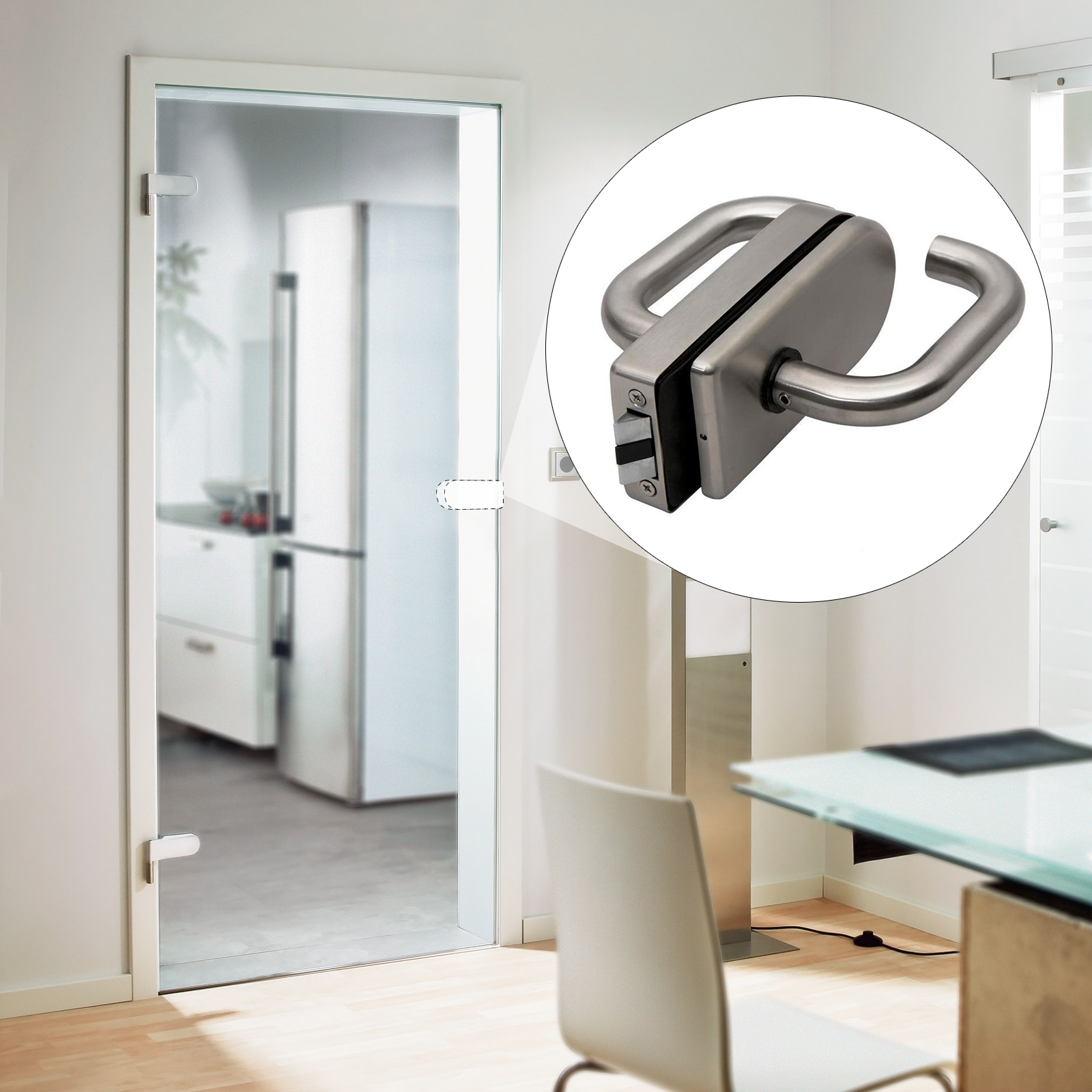 Glastür Ganzglas Zimmertür Tür Drehtür ESG Wohnungstür Innentür 834x1972mm - Bild 31 von 63