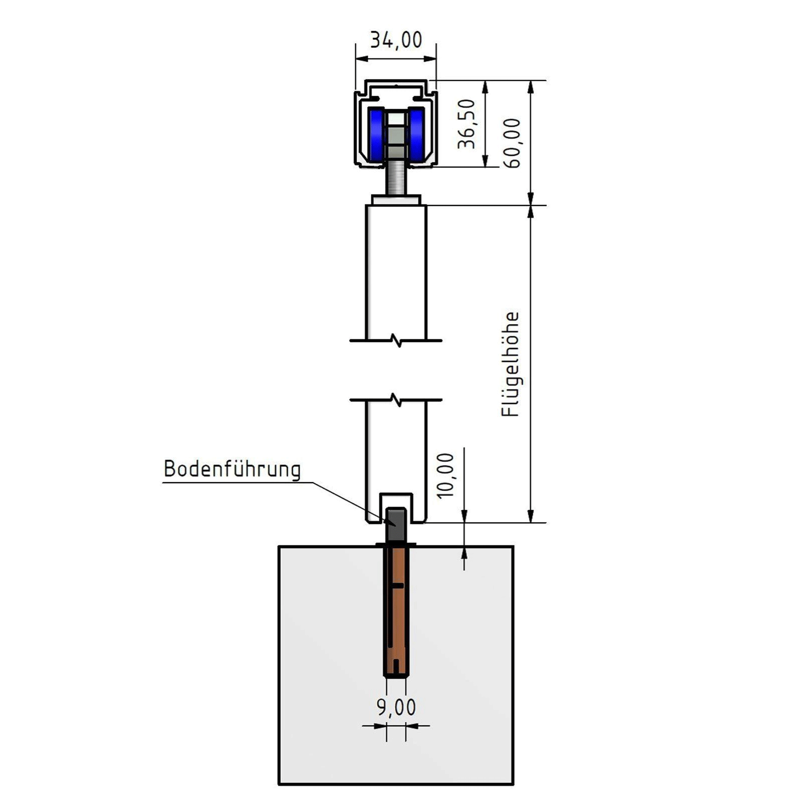 Doppel Holzschiebetür 2x 880x2035 Schiebetürsystem Doppelschiebetür Holz Tür