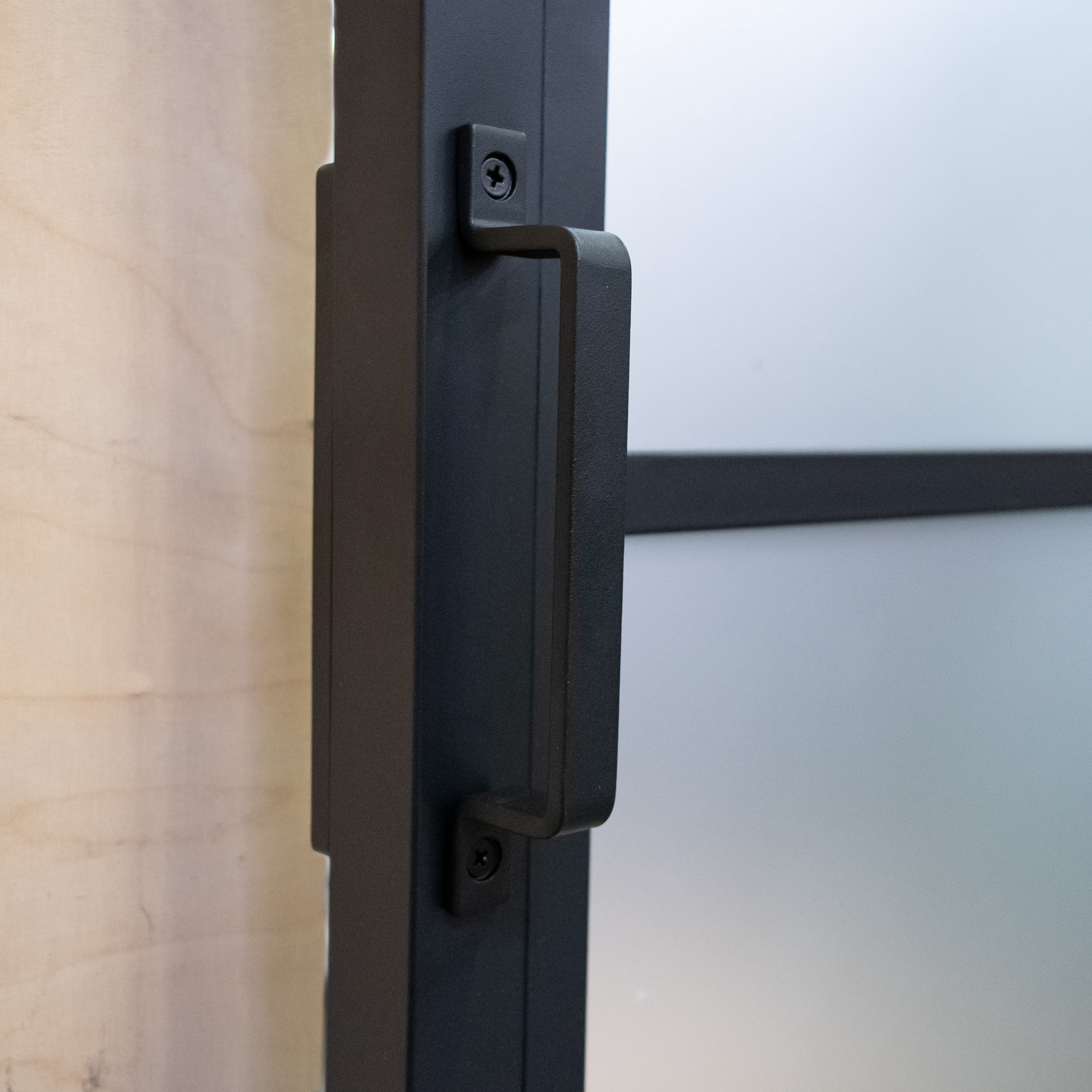 Glasschiebetür Lofttür offene Laufschiene verschiedene Größen satiniert - Bild 5 von 21